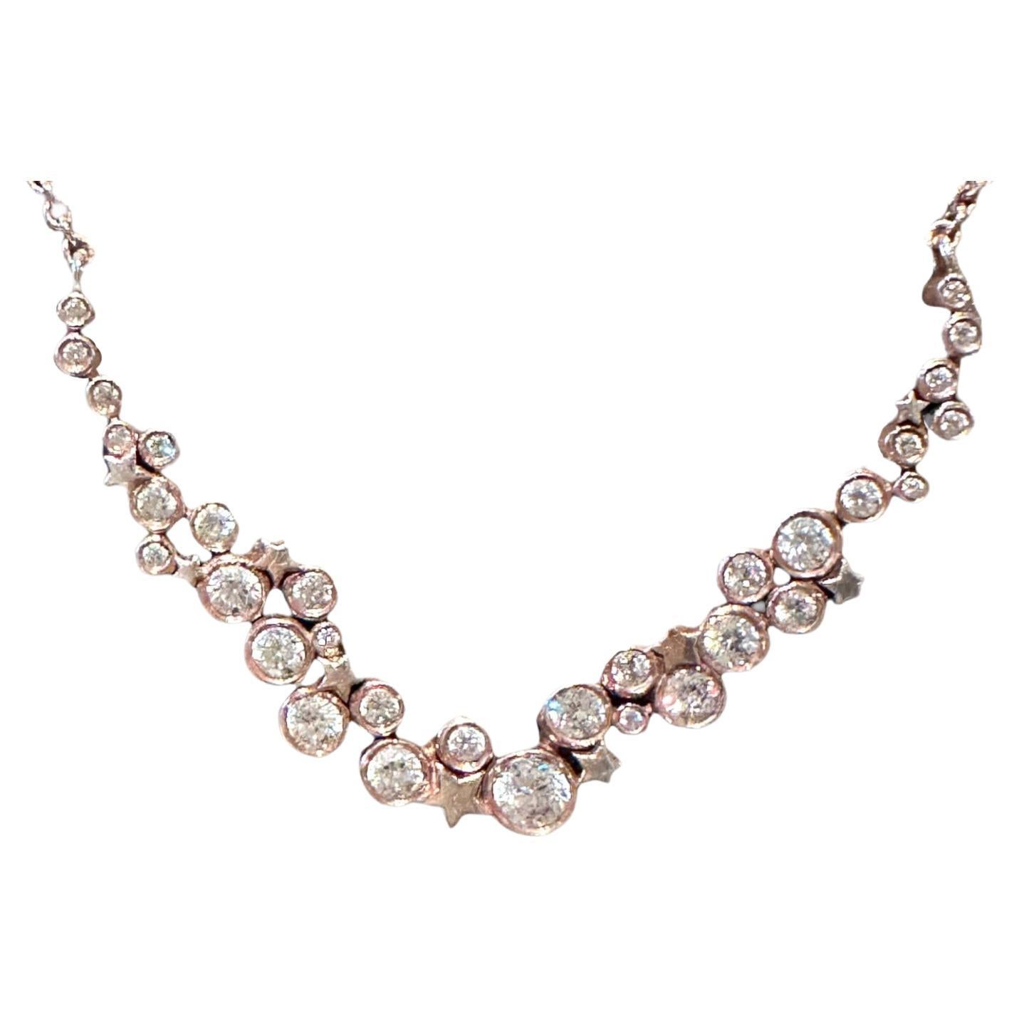 Astra Constellation-Halskette aus 18 Karat Gold mit Diamanten