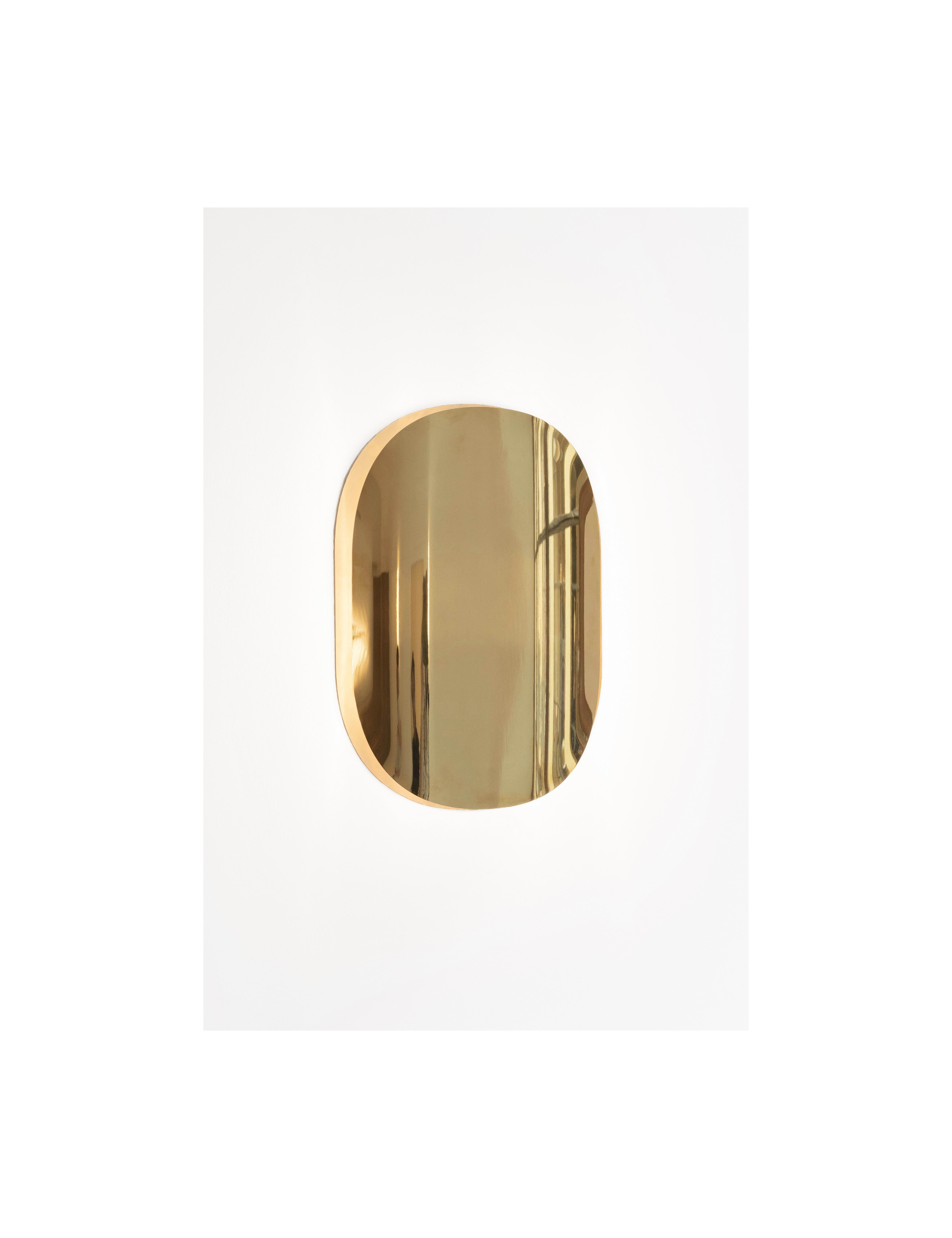 Modern Astra Mezzo Old Pink Patina Brass Sconce Designed by Victoria Magniant For Sale