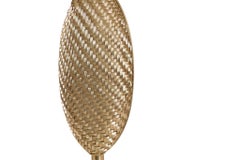 Astra Table Lamp in Antique Brass and Corno Italiano, Mod. 1900