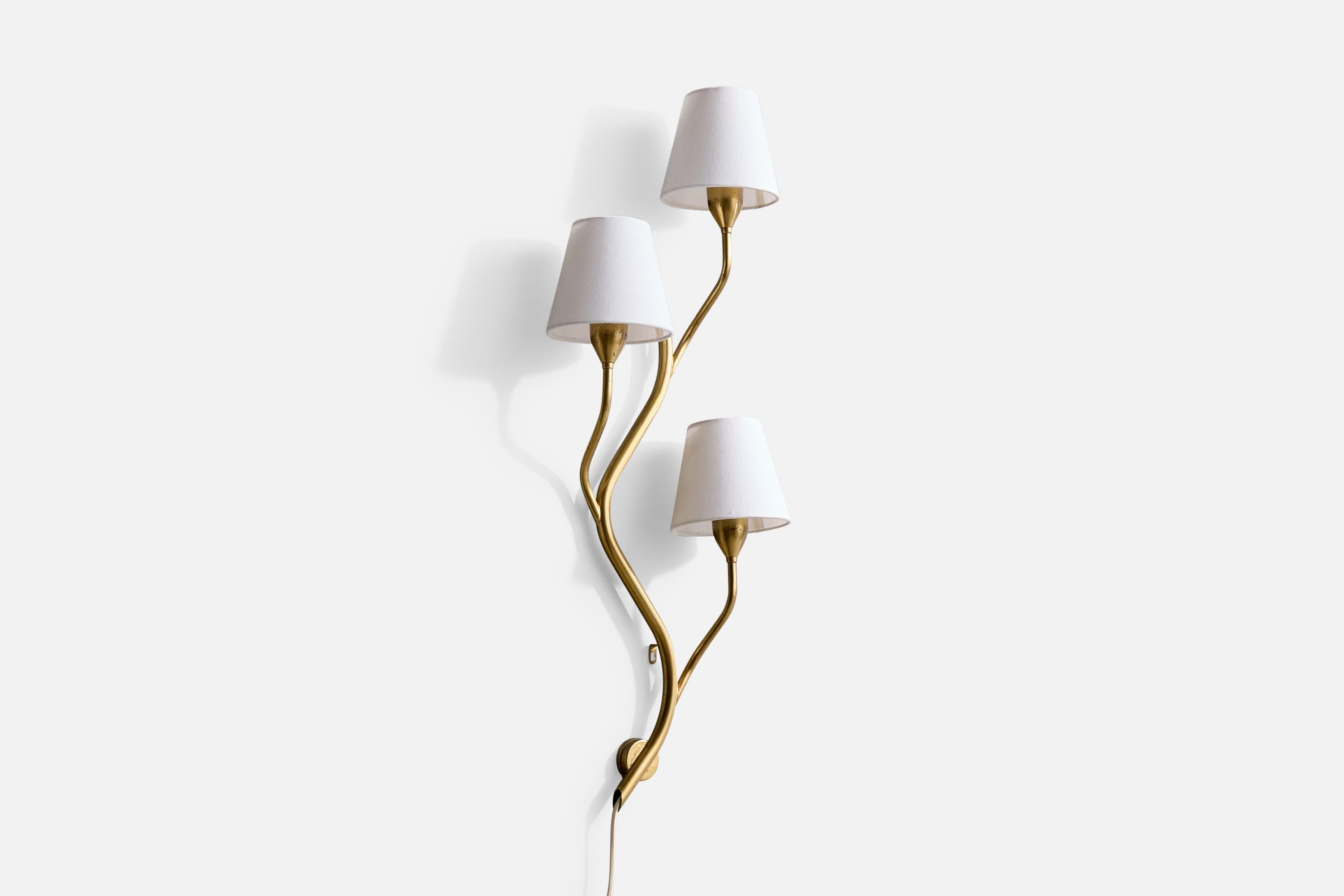 Mid-Century Modern Astra, applique murale, laiton, Fabrice, Norvège, années 1950 en vente
