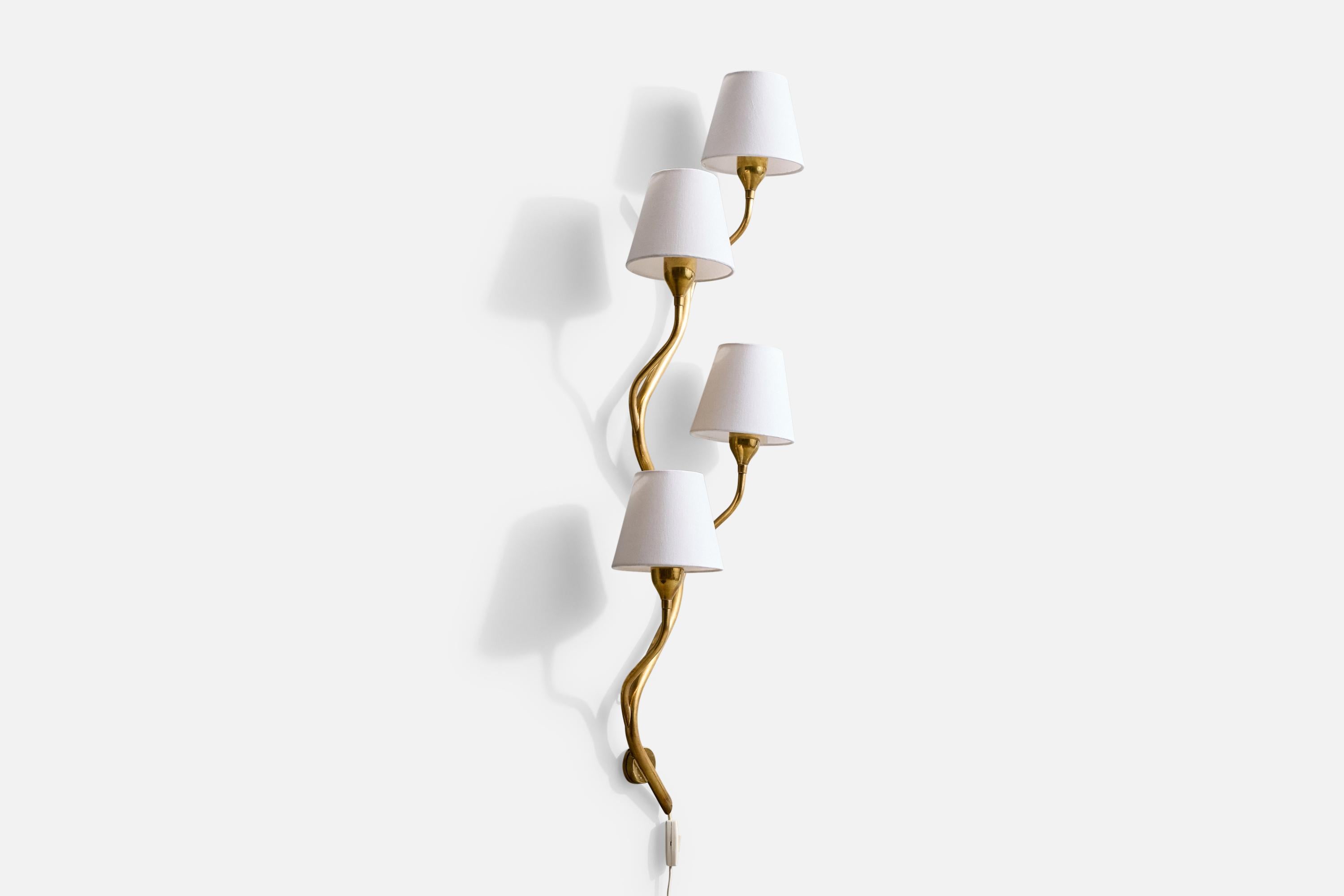 Mid-Century Modern Astra, applique murale, laiton, Fabrice, Norvège, années 1950 en vente