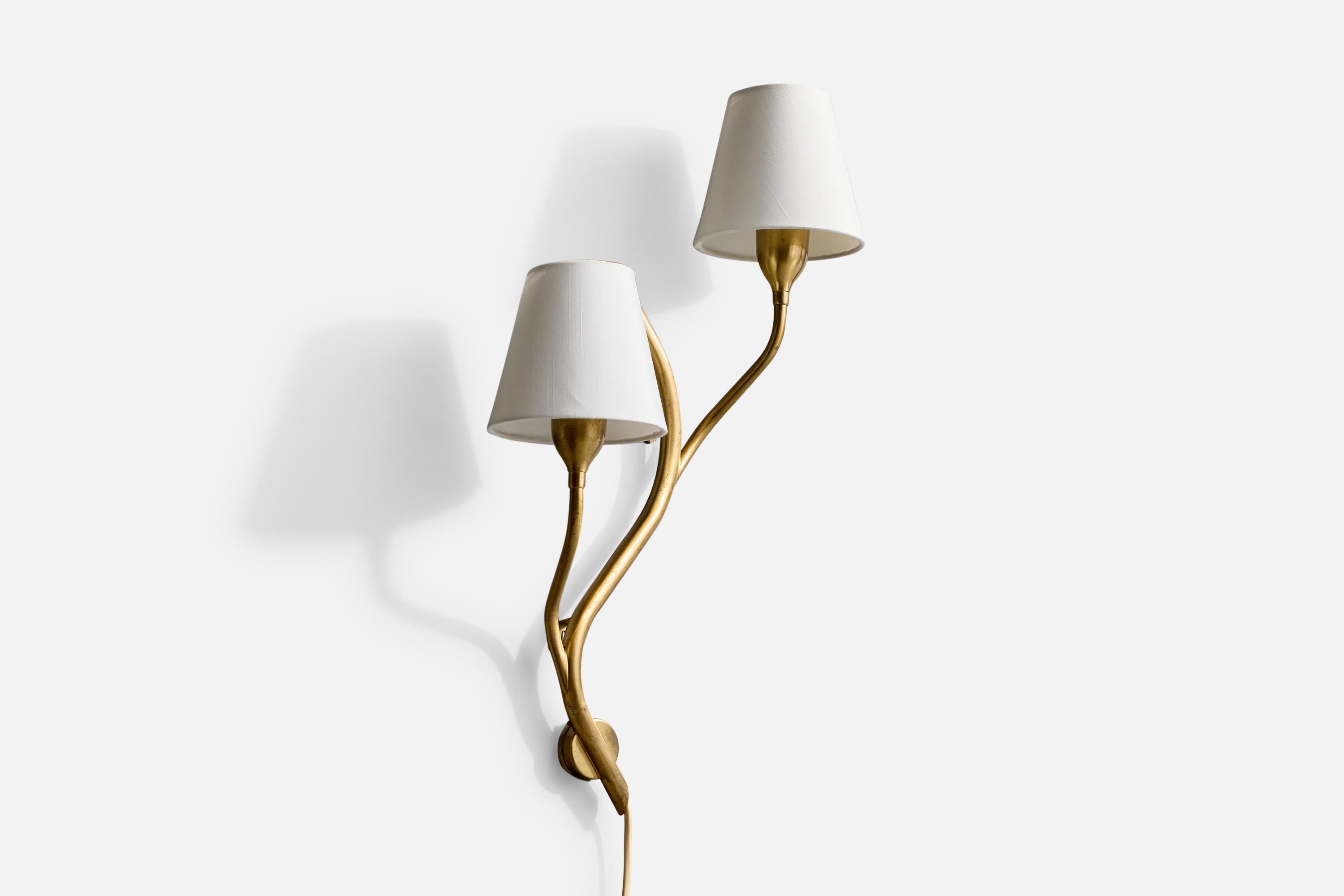 Mid-Century Modern Astra, applique murale, laiton, Fabrice, Norvège, années 1950 en vente