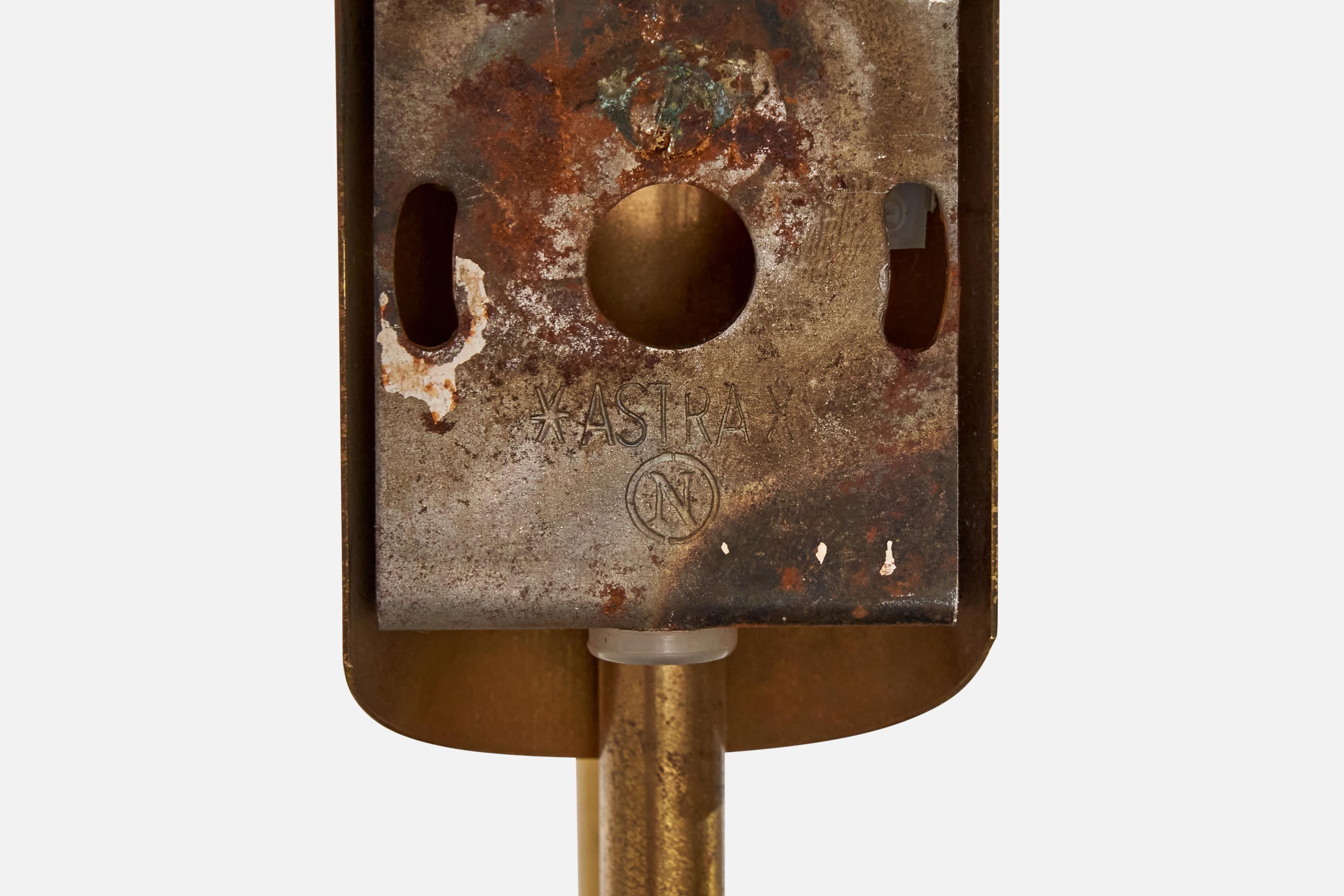 Astra, Wall Light, Brass, Glass, Norway, 1940s For Sale 2