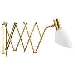 Astra, Wall Light, Brass, Glass, Norway, 1950s