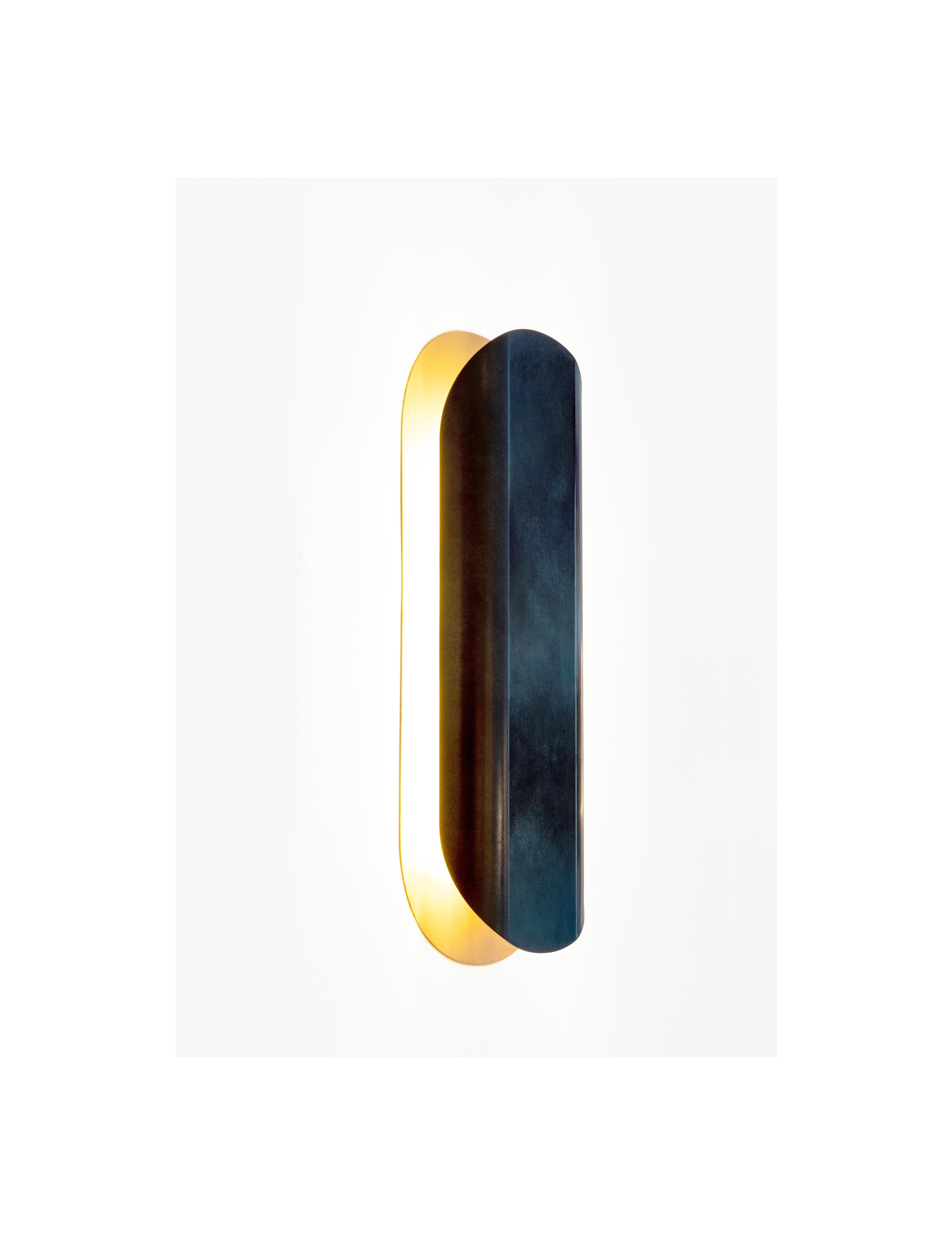 Modern Astra Mega White Patina Brass Sconce Designed by Victoria Magniant For Sale