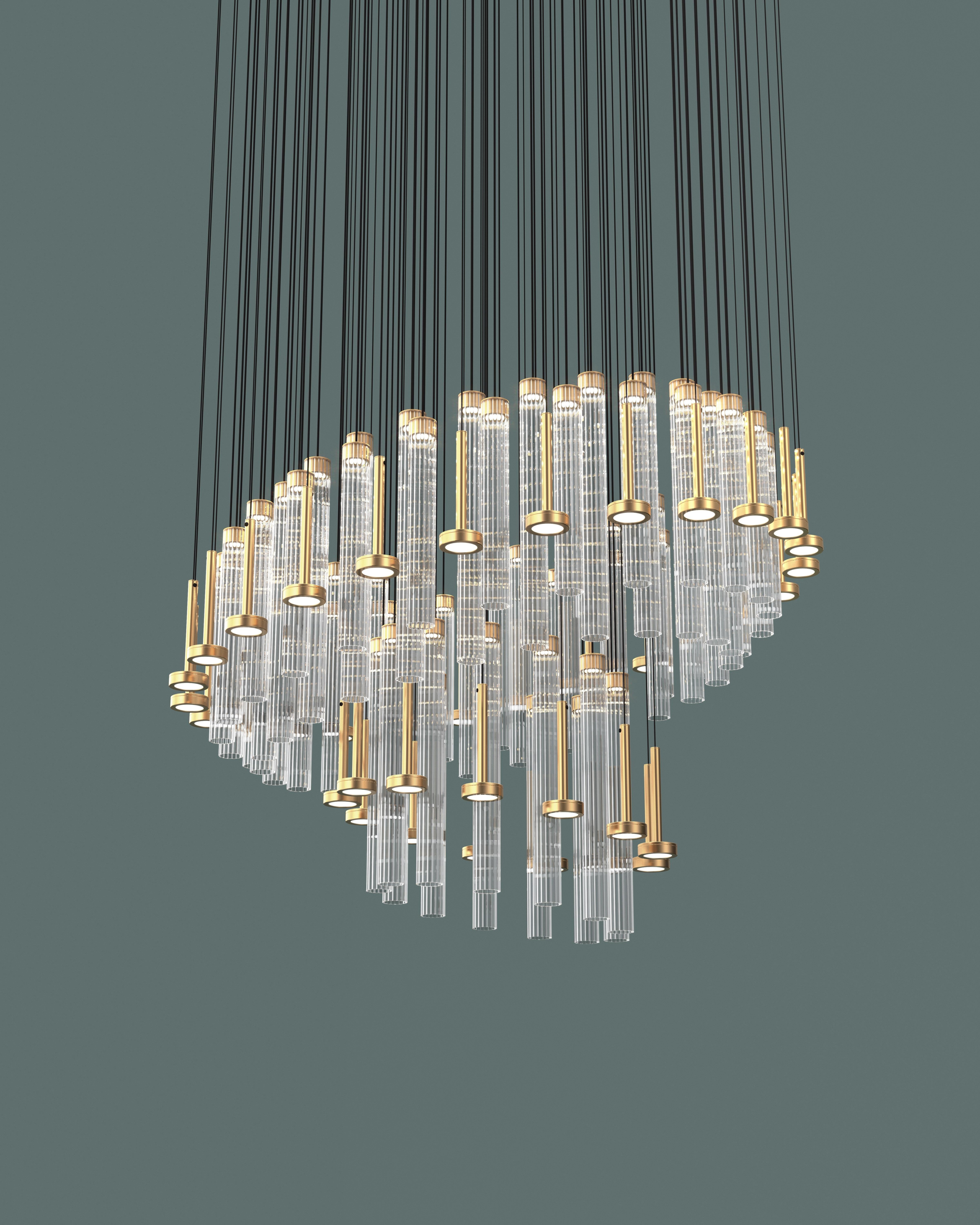 Astract Wave Chandelier by Euroluce Lampadari
Dimensions: Ø 100 x H 80 cm.
Materials: Borosilicate glass and aluminum.

Available in different shapes and colors. Prices may vary. All our lamps can be wired according to each country. If sold to the