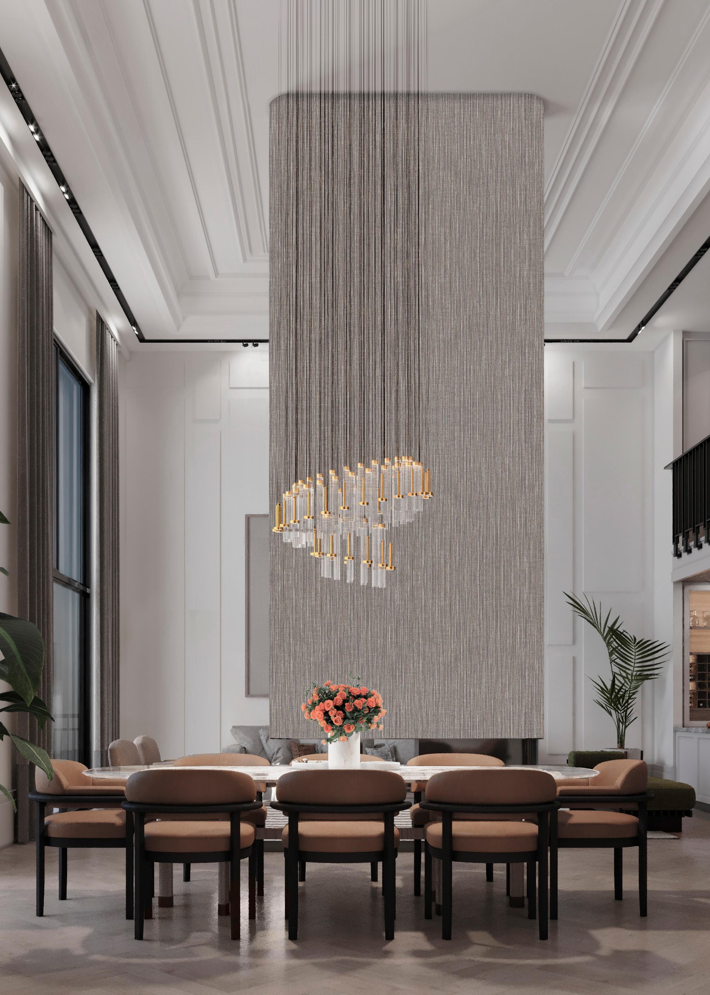 Post-Modern Astract Wave Chandelier by Euroluce Lampadari For Sale