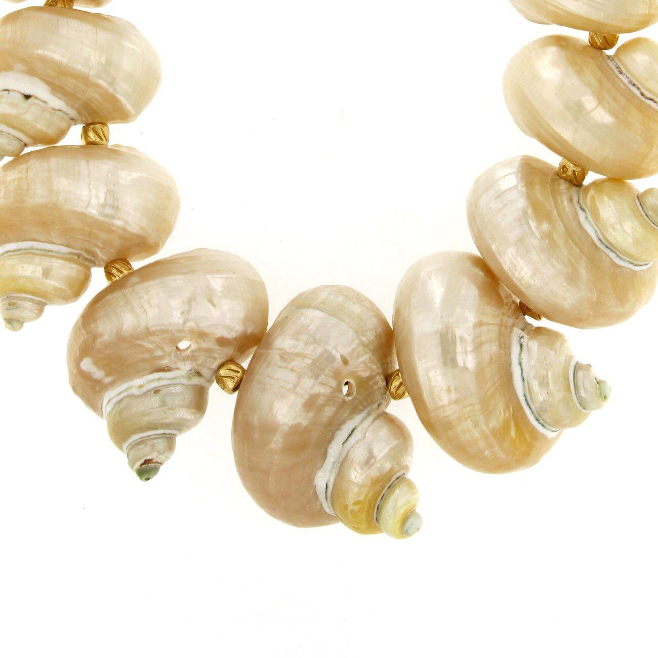 Hand thread shells and artisan made beading. Individually cast; each piece is unique, which we believe is what gives it its beauty. Nickel and lead free. Approximately 40cm long, depending on shell sizes.
As well as giving her name to a particular