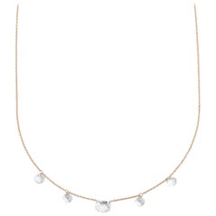 Astraea Necklace, Floating Rose Cut Diamond Necklace by Selin Kent