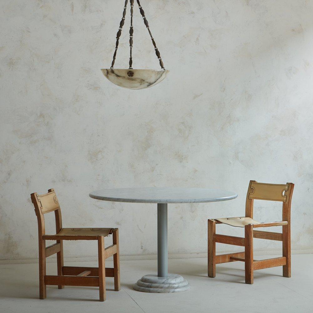 Post-Modern ‘Astragalo’ Dining Table in Carrara Marble by Antonia Astoria, Italy 1980s For Sale