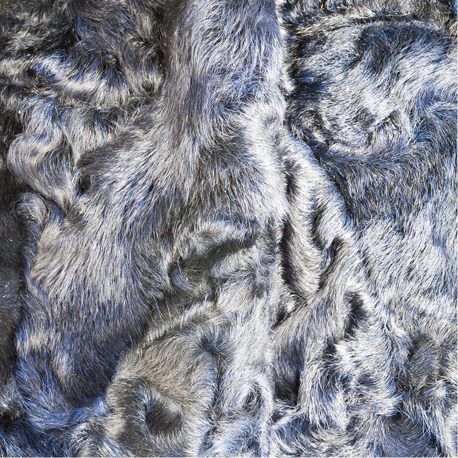Black No brand Astrakan fur coat size M For Sale