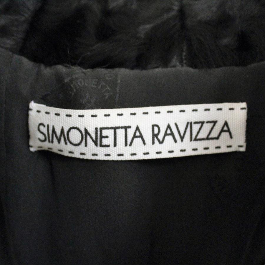 Black Simonetta Ravizza Astrakhan coat size 42