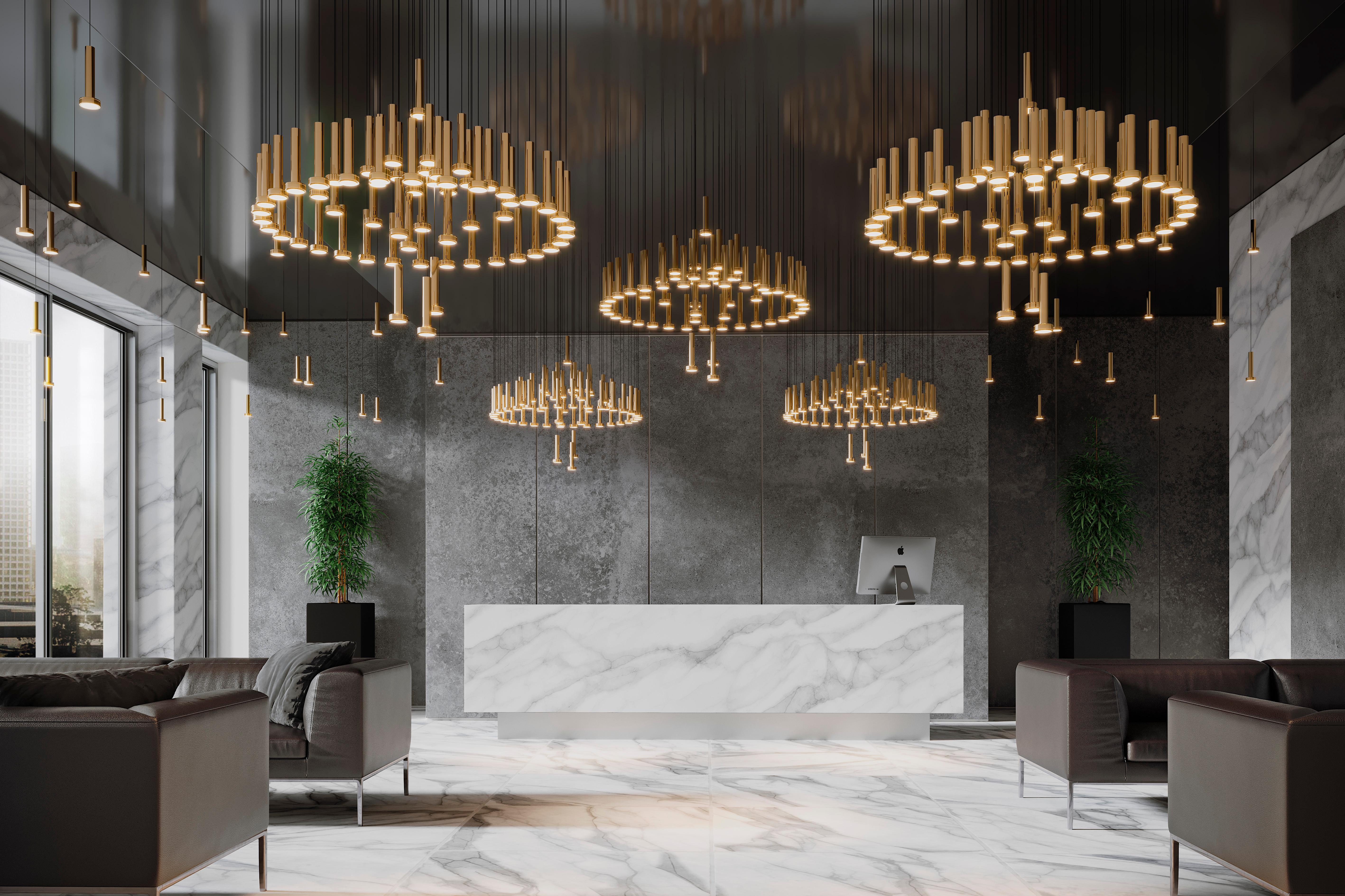 Italiano Lampadario Astral 52 di Euroluce Lampadari in vendita