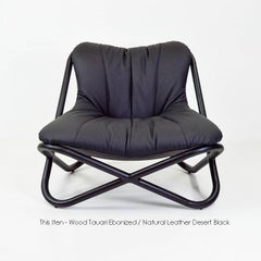 Sillón Brasileño Contemporáneo Astral de Madera y Piel by Lattoog