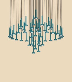 Astral Coolors 52 Chandelier by Euroluce Lampadari
