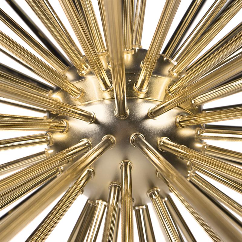 Hand-Crafted Astral Sunny Suspension in Glossy Brass Finish For Sale