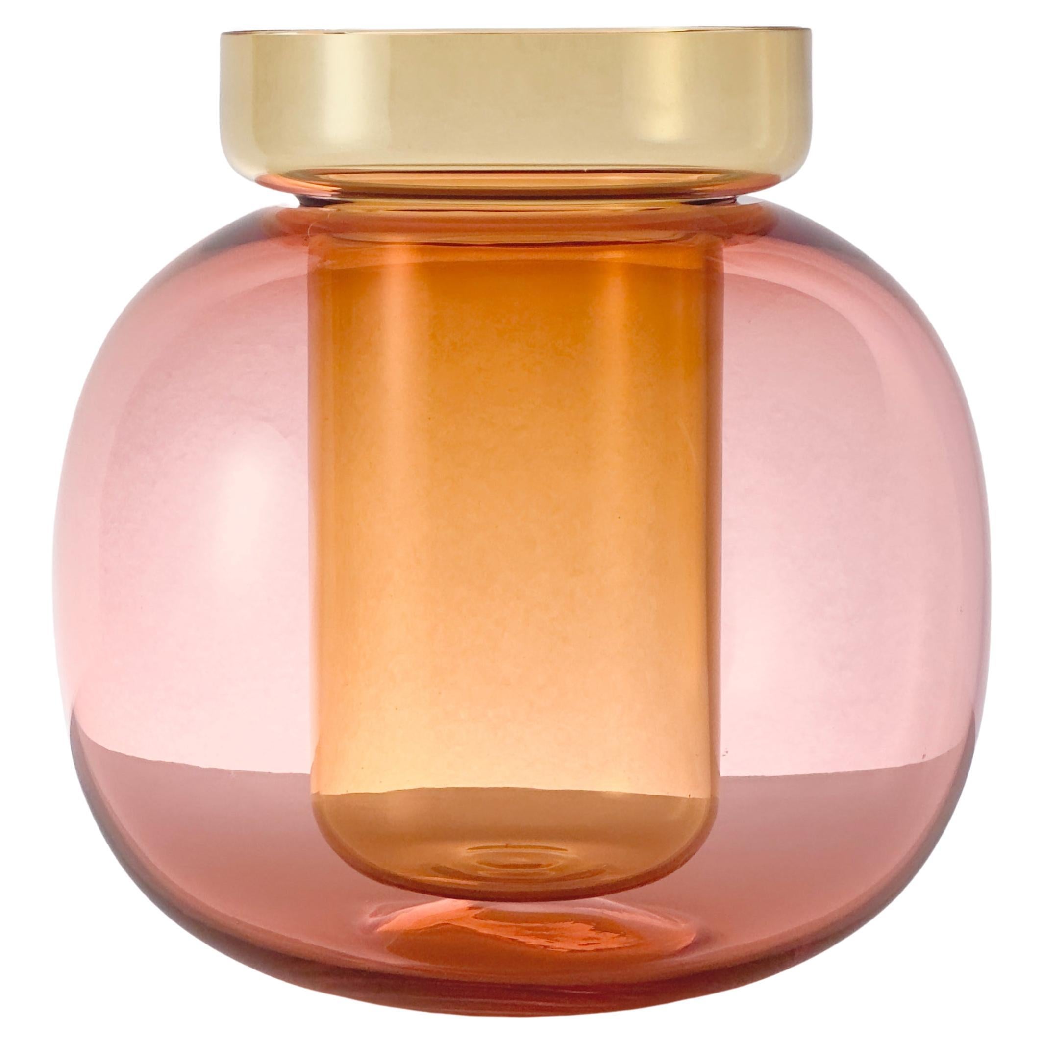 Vaso Astral - Vaso in vetro fatto a mano in due pezzi disponibile in diversi colori