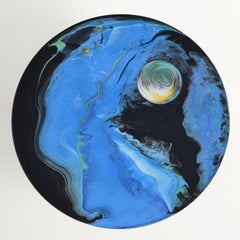 Astraliti Round Cool-Toned Metal Side Table #1