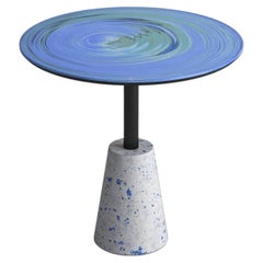 Astraliti Round Cool-Toned Metal Side Table #3