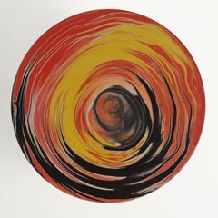 Astraliti Round Warm-Toned Metal Side Table #1