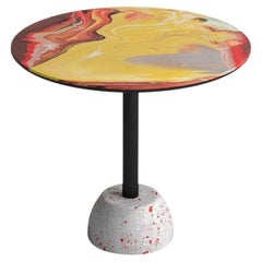 Astraliti Round Warm-Toned Metal Side Table #1
