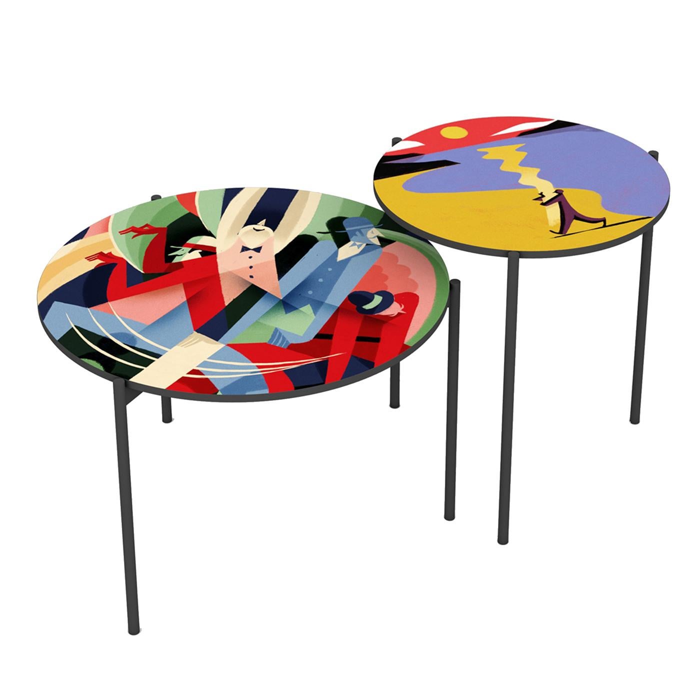 Astratto 57 Set of 2 Side Tables by Riccardo Guasco