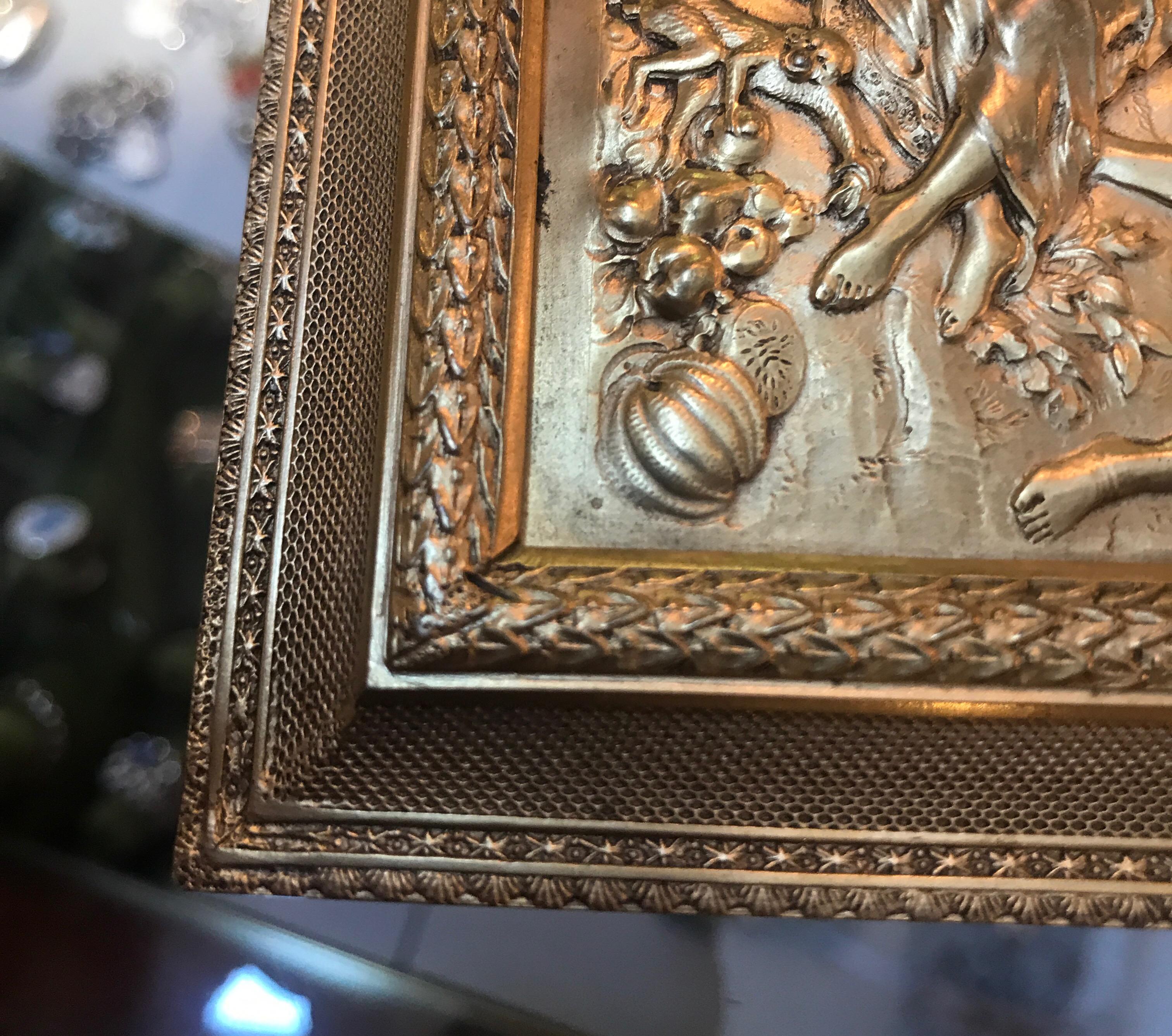 Antique Austrian Gilt Bronze Table Box Circa 1900 For Sale 6