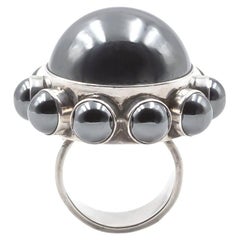 Astrid Fog for Georg Jensen Silver Hematite Ring #166