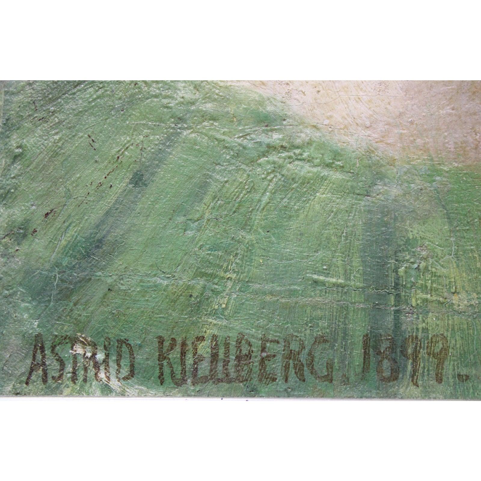 Bellissimo ritratto di Anna Morell Blix Sjöberg, dipinto da Astrid Kjellberg-Juel, 1899.
Olio su masonite
15,5