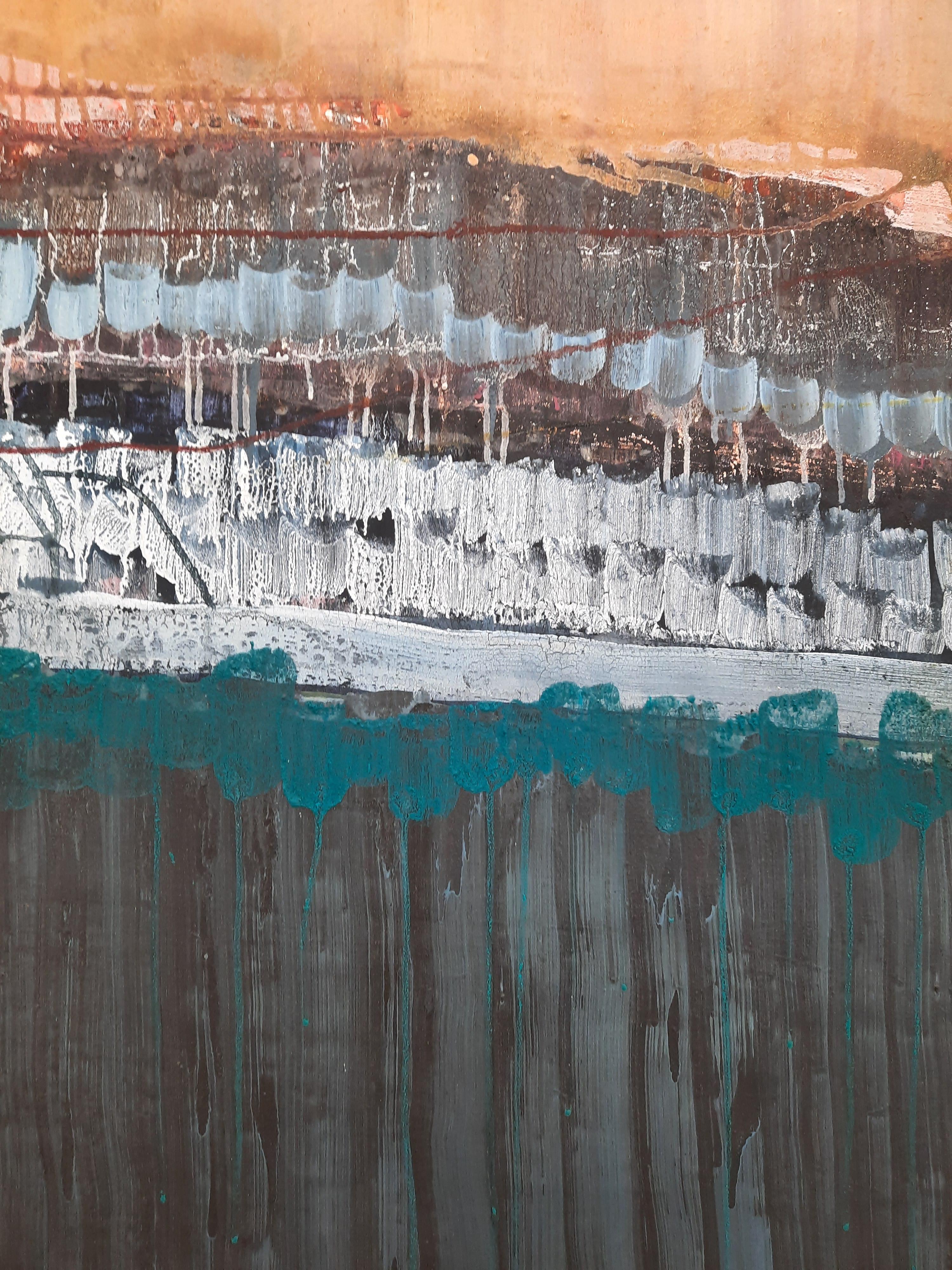 Vulcanologo - Pittura astratta contemporanea del XXI secolo in vendita 3