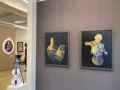 An Evening Recital- 21st Century Stlllife Painting of a Figurine playing Piano