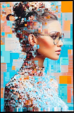 Surface & Soul No. 2: Colorful Figurative Digital Art, 92.5x62.7 cm
