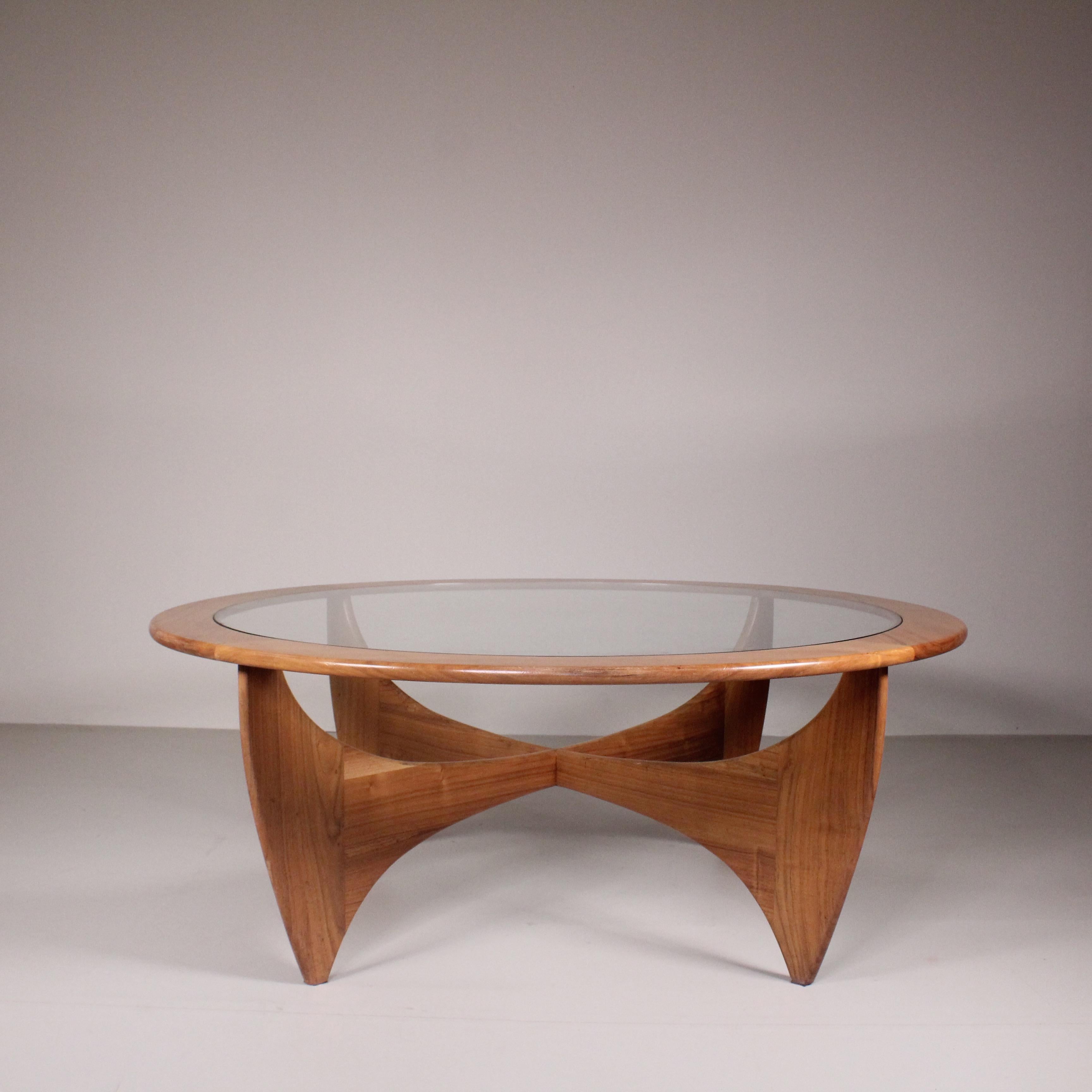 The Astro Coffee Table by Victor Wilkins for G Plan, a quintessential piece from the 1960s, encapsulates the era's iconic design ethos. Crafted with meticulous attention, the table features a striking astrological-inspired design with organic,