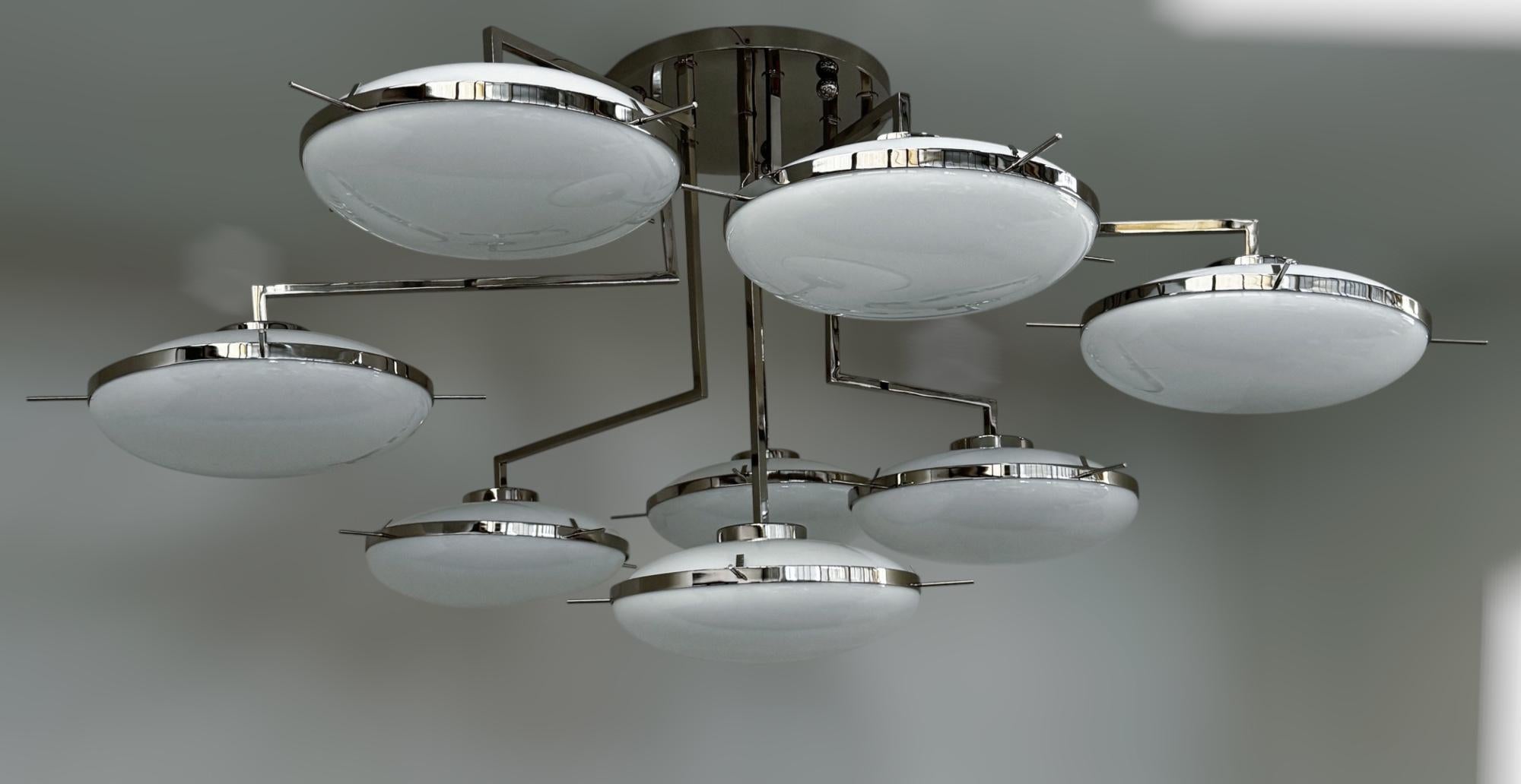 Art Deco Astro Flush Mount by Fabio Ltd For Sale