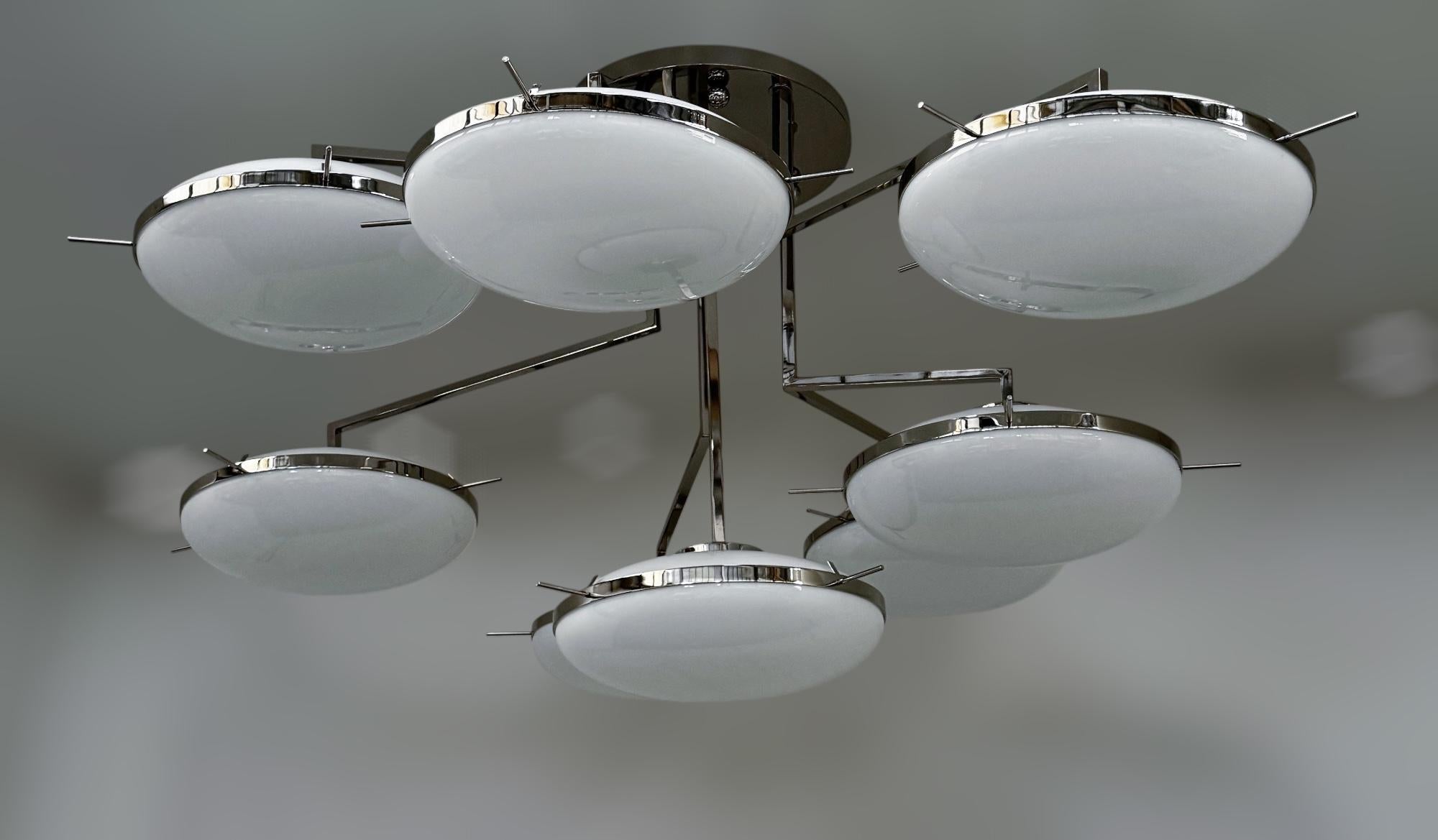 Italian Astro Flush Mount by Fabio Ltd For Sale