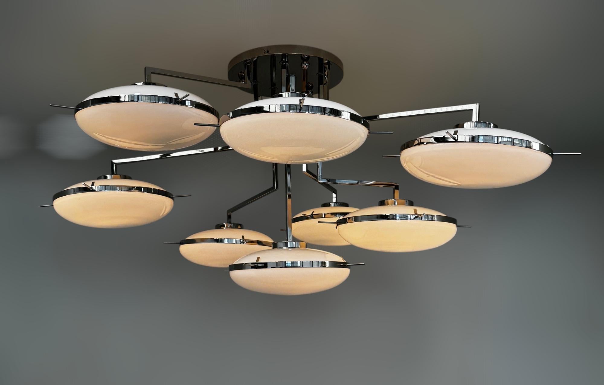Brass Astro Flush Mount by Fabio Ltd For Sale