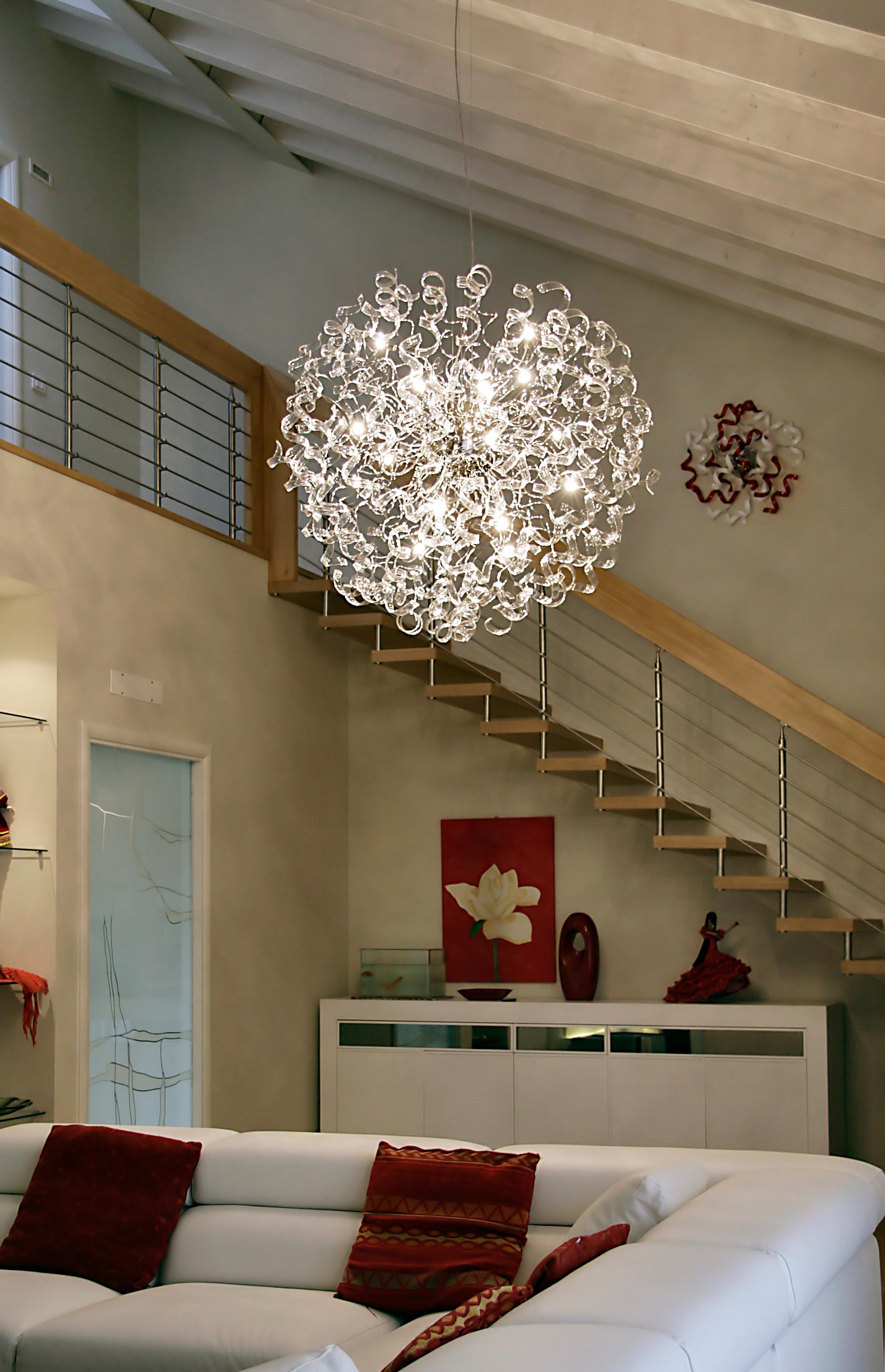 Metal Astro P85 Chandelier For Sale