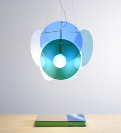 Astro Pop - Brazilian contemporary pendant lamp in acrylic & brass