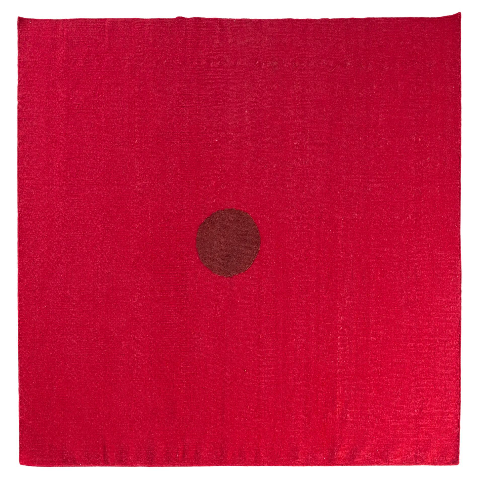Tappeto Astro kilim in lana NZ ispirato al fuoco di Stefania Ruggiero in vendita