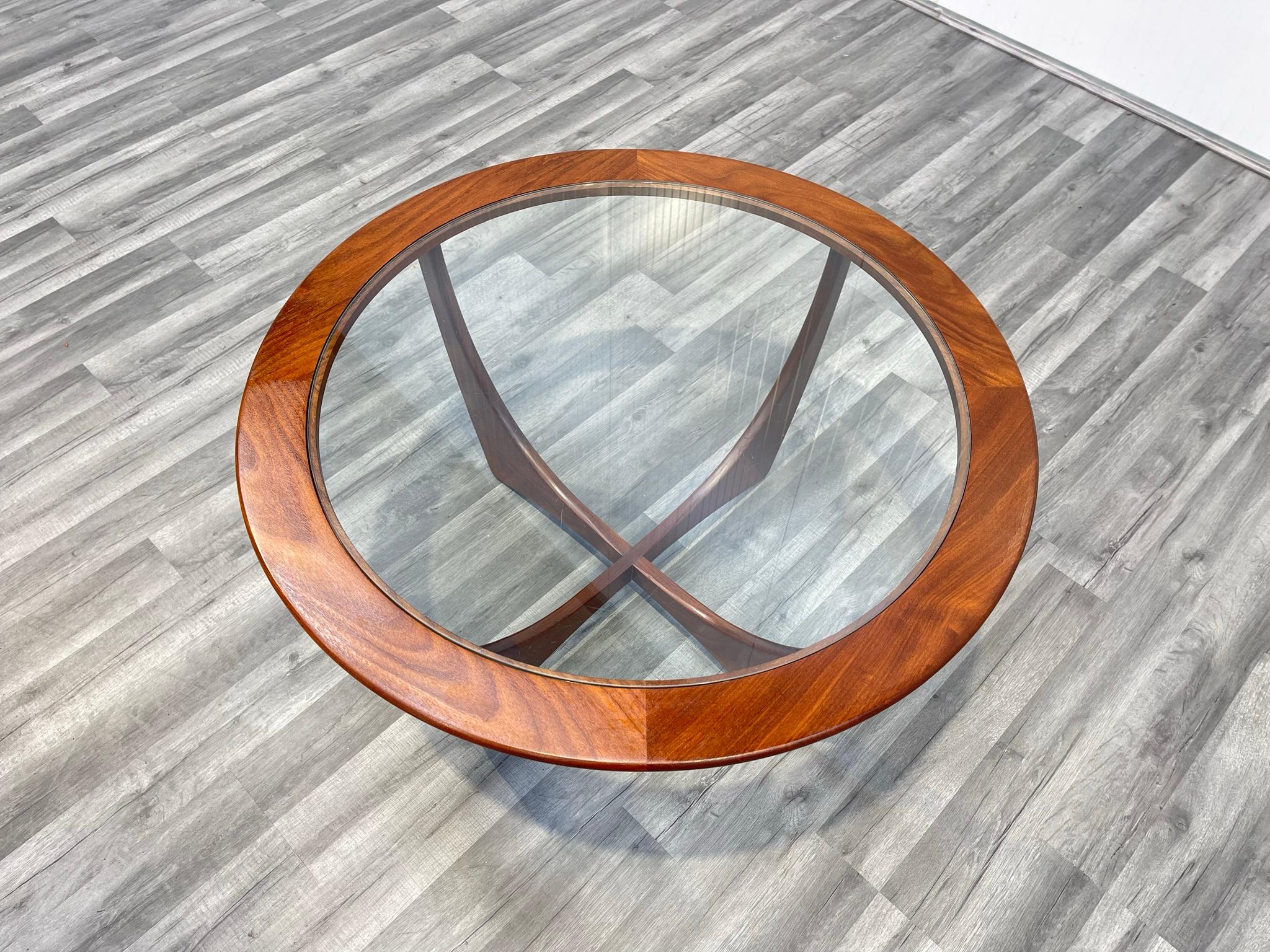 Astro Teak and Glass Circular Mid-Century Coffee Table by VB Wilkins for G Plan For Sale 3