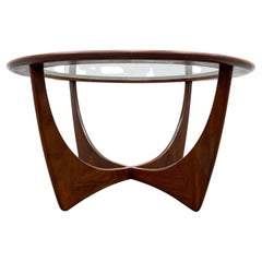 Astro Teak and Glass Circular Mid-Century Coffee Table by VB Wilkins for G Plan