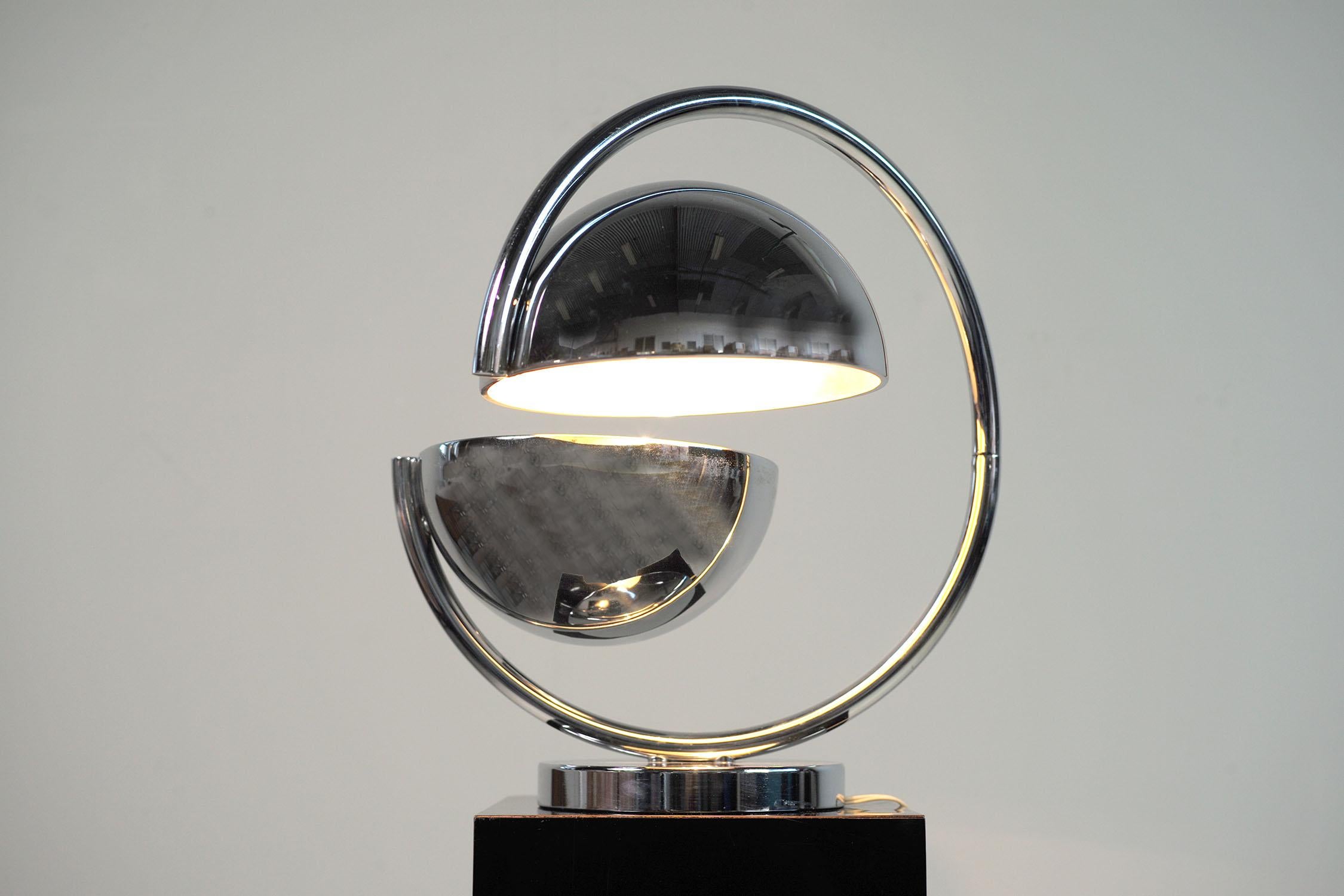 20th Century Astrolabe Lamp, Pierre Folie, Ed. Jacques Charpentier, France, 1970
