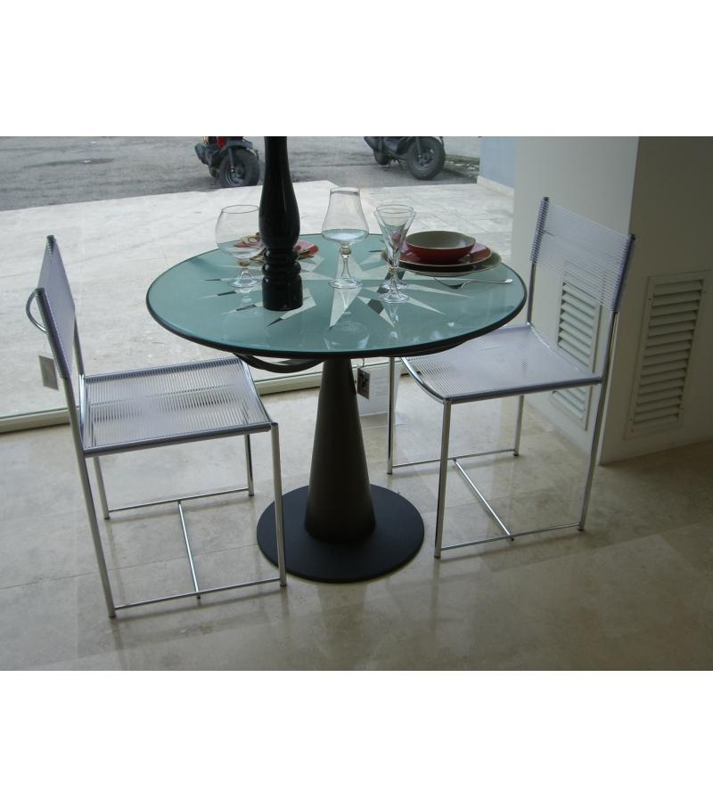 In stock in Los Angeles, Astrolabio Glass Table by Oscar Tusquets, Made in Italy In Good Condition In Beverly Hills, CA