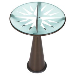 Used In stock in Los Angeles, Astrolabio Glass Table by Oscar Tusquets, Made in Italy