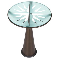 En stock à Los Angeles:: Table Astrolabio en verre par Oscar Tusquets:: Made in Italy