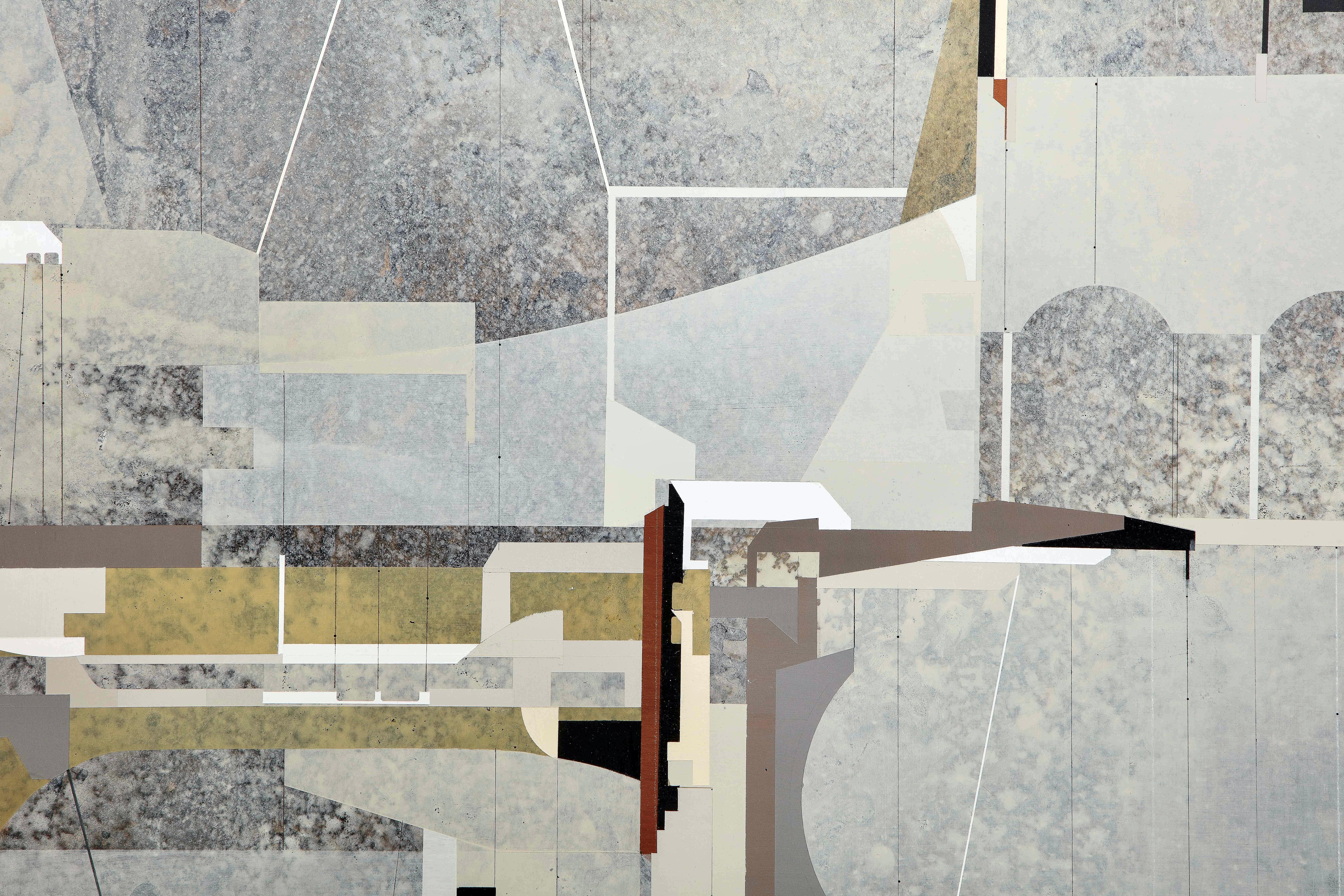 « Astrometry », 2016 Grande peinture abstraite grise et blanche de 10 pieds de James Kennedy en vente 3