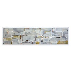 "Astrometry, " 2016 Large 10ft Gray and White Abstract Painting by James Kennedy