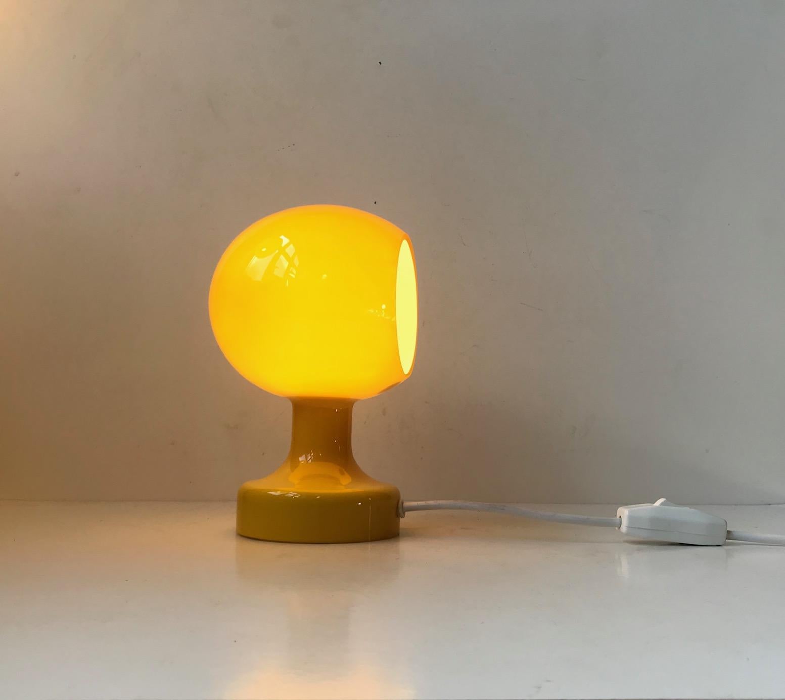 Blown Glass 'Astronaut' Yellow Glass Wall or Table Light by Michael Bang for Holmegaard