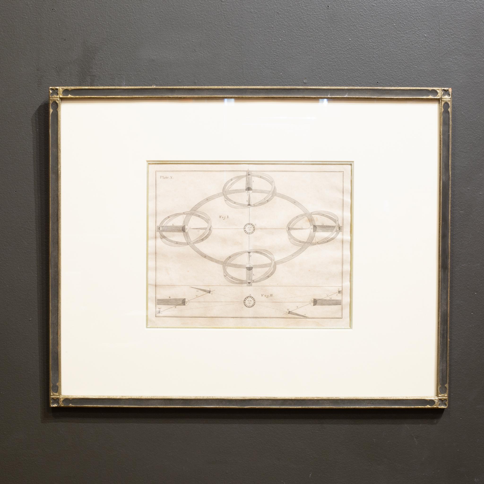 Astronomy Prints Framed in a White Gold Frames Estadounidense en venta