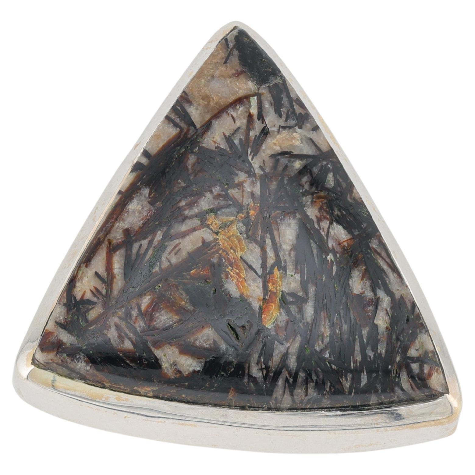 Bague en argent en forme d'astrophyllite, taille 8 en vente